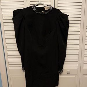 Mini open back dress